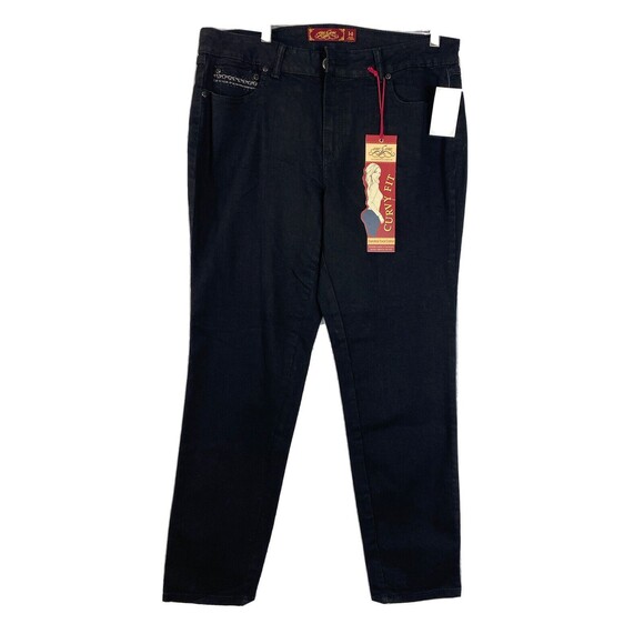 One Five One Womens Mid-Rise Curvy-Fit Skinny Jeans Black Size 14 NWT 48$ - Picture 1 of 12